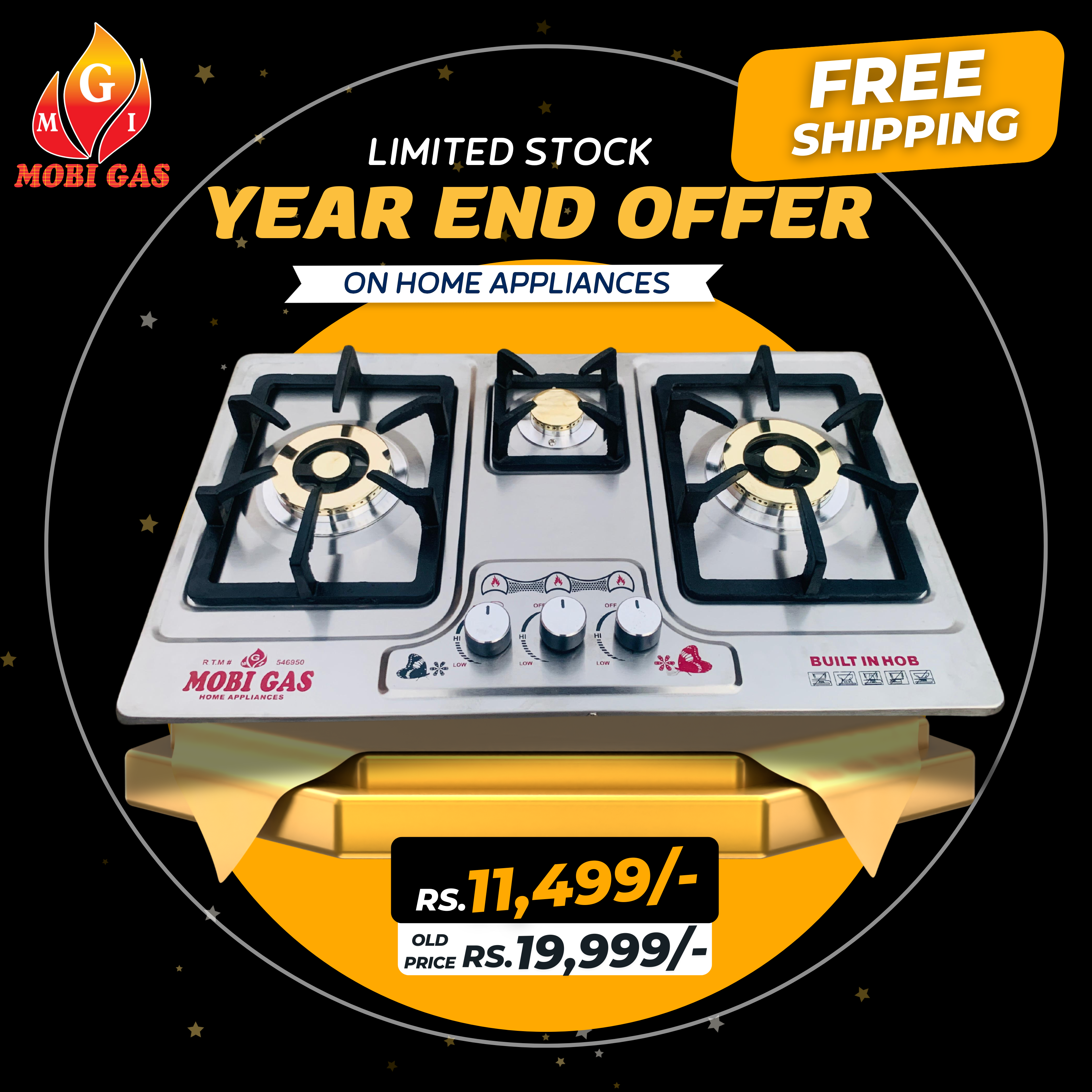 3 Burner Hob Stove Latest Design 2024 Home Appliances