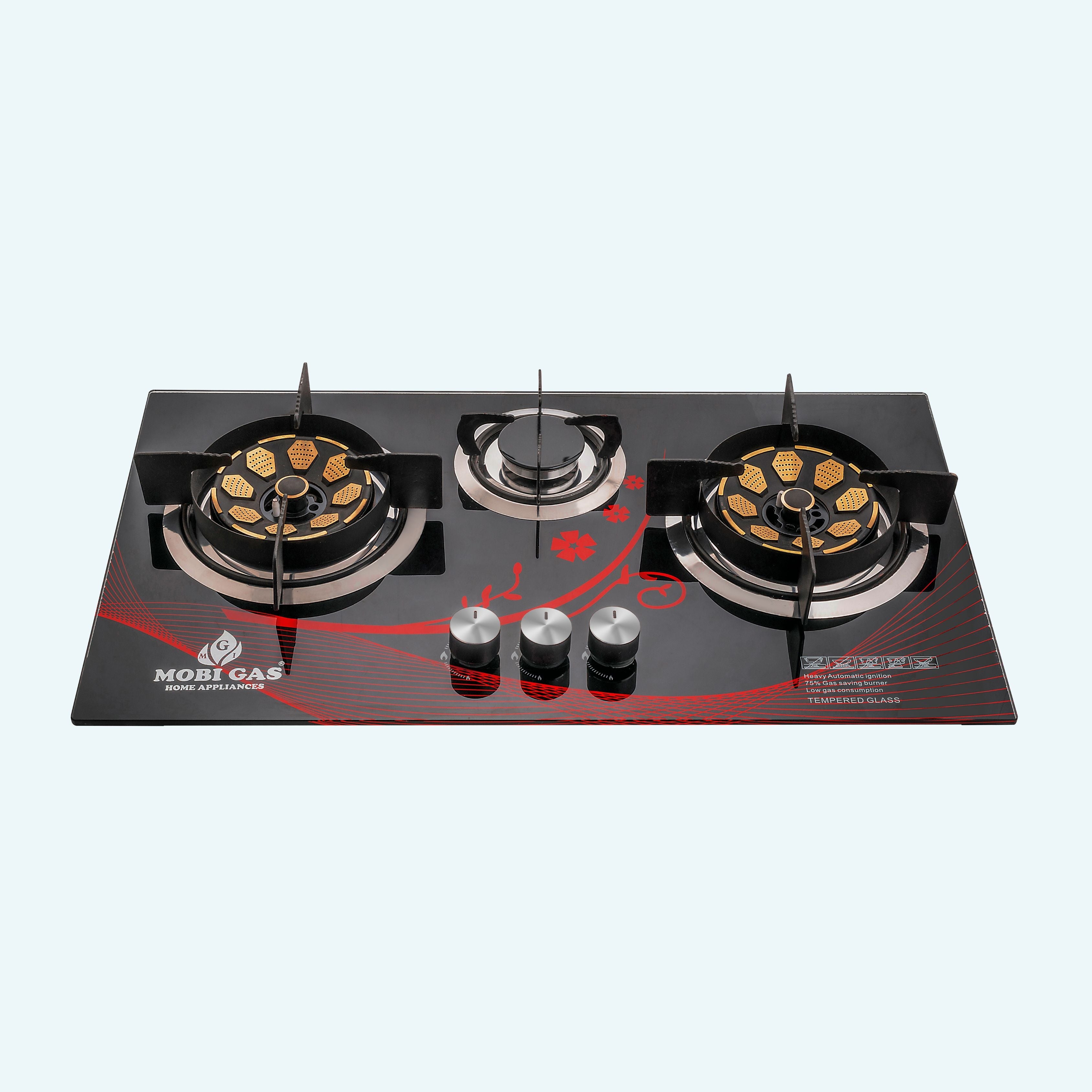 3 burner glass hob stove – premium kitchen gas stove in Pakistan