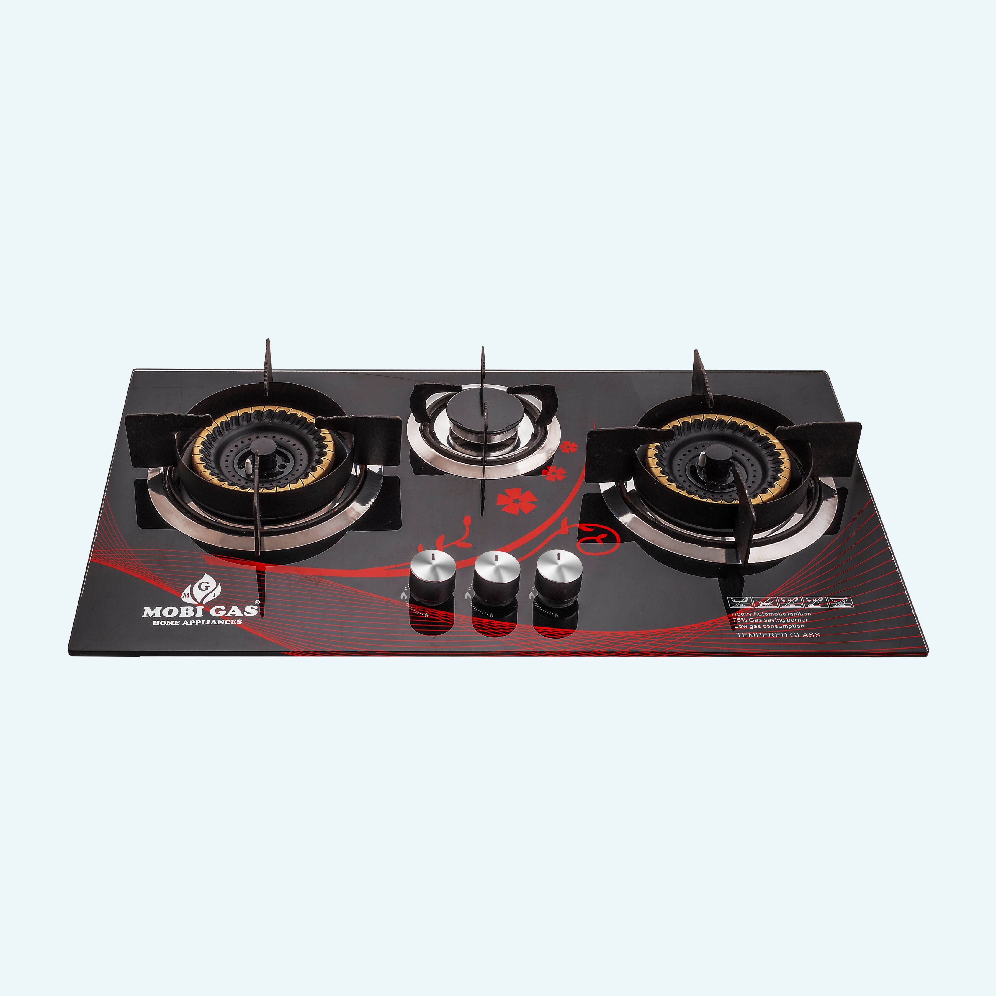3 Burner Glass Hob Stove Price in Pakistan 2025 – MobiGas MM-297