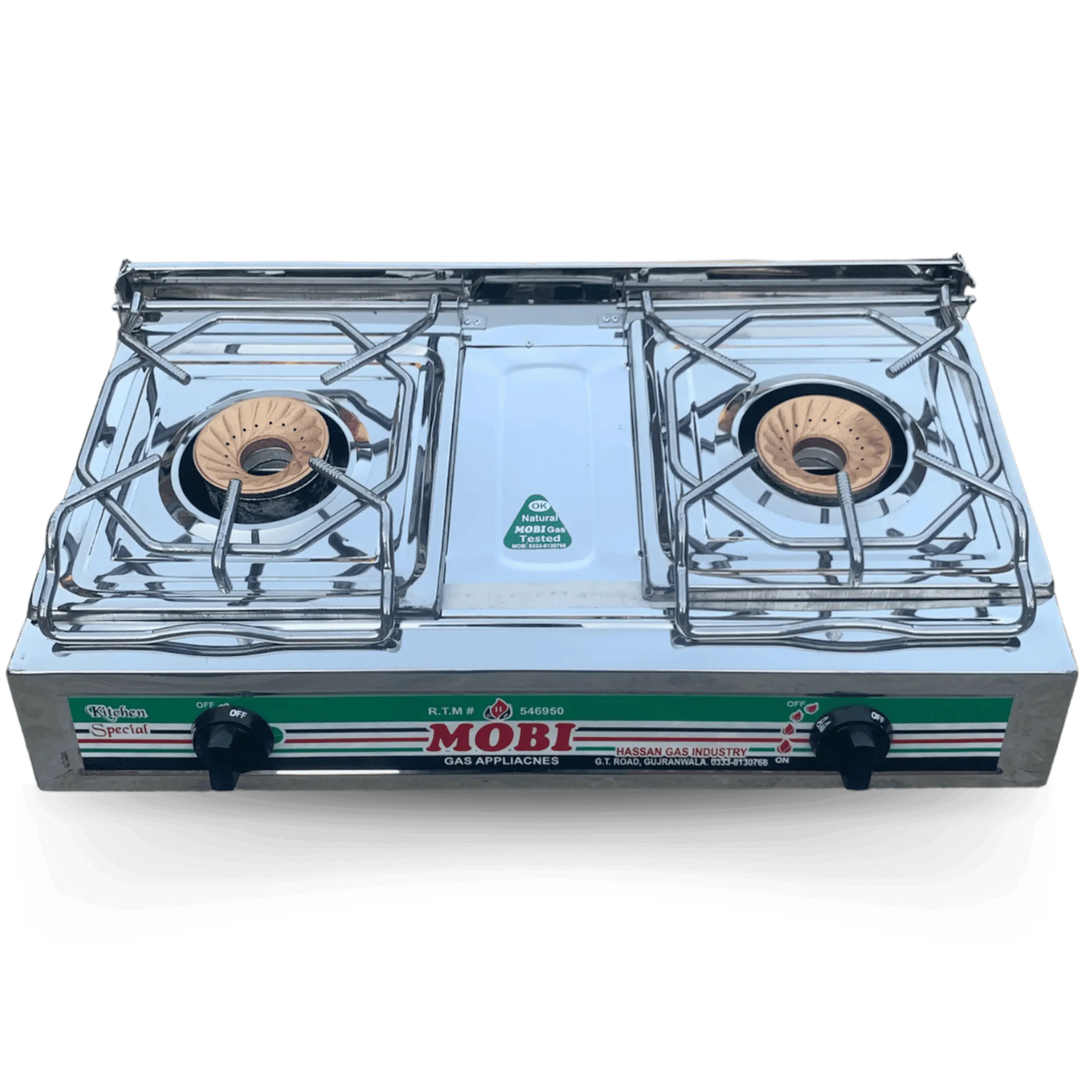 Premium 2-Burner Steel Stove with Auto Ignition: Strong Body, Durable Grates & Burners Mobi Gas