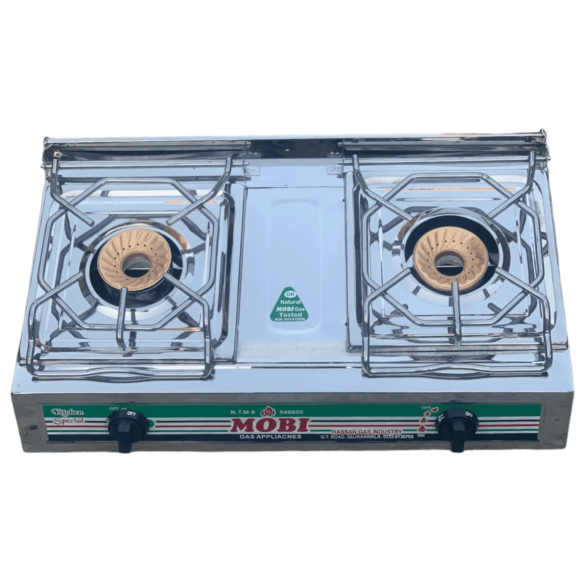 Premium 2-Burner Steel Stove with Auto Ignition: Strong Body, Durable Grates & Burners Mobi Gas