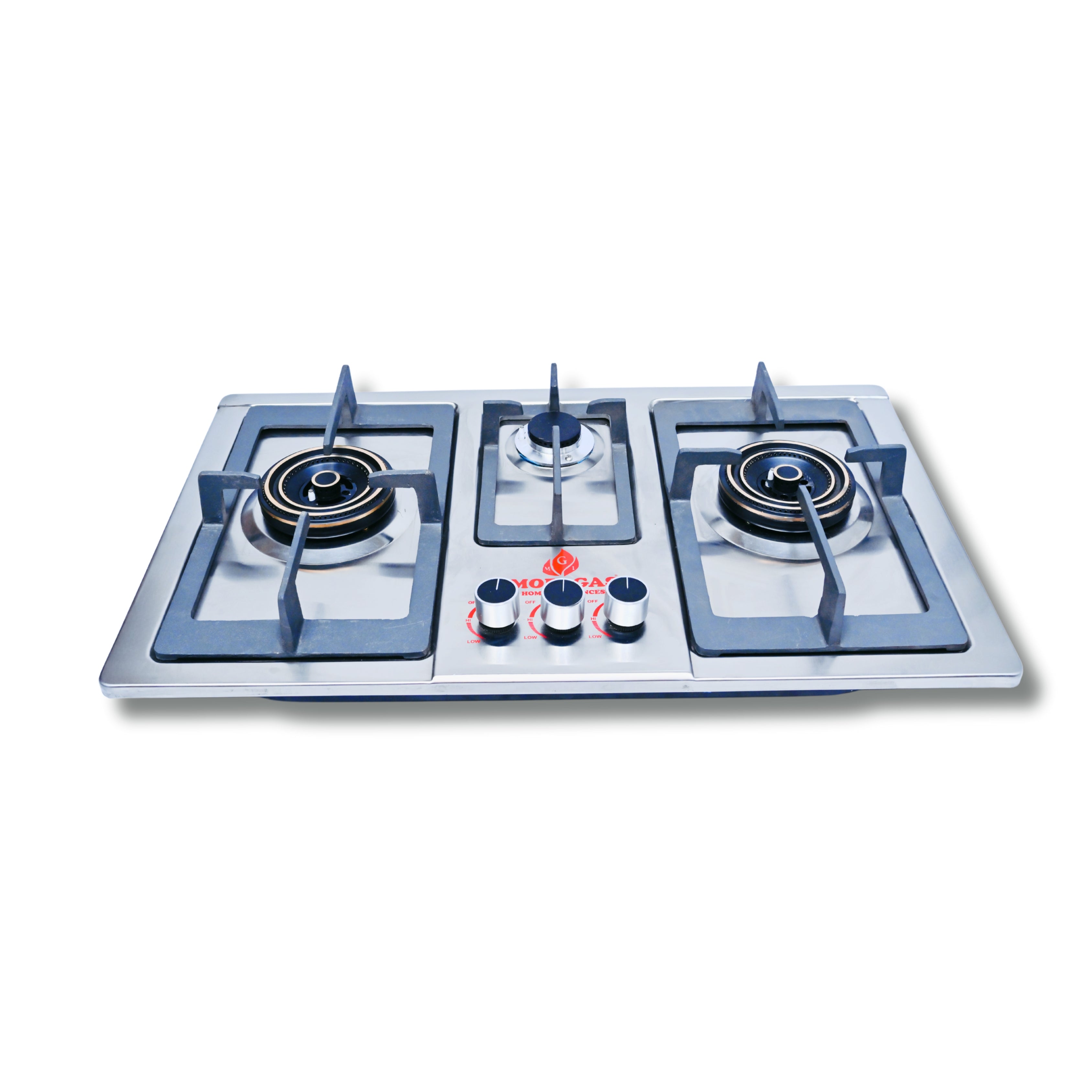 Stainless Steel Gas Hob with Brass Burners & Heavy Iron Grills – Mobi Gas | NG & LPG Compatible