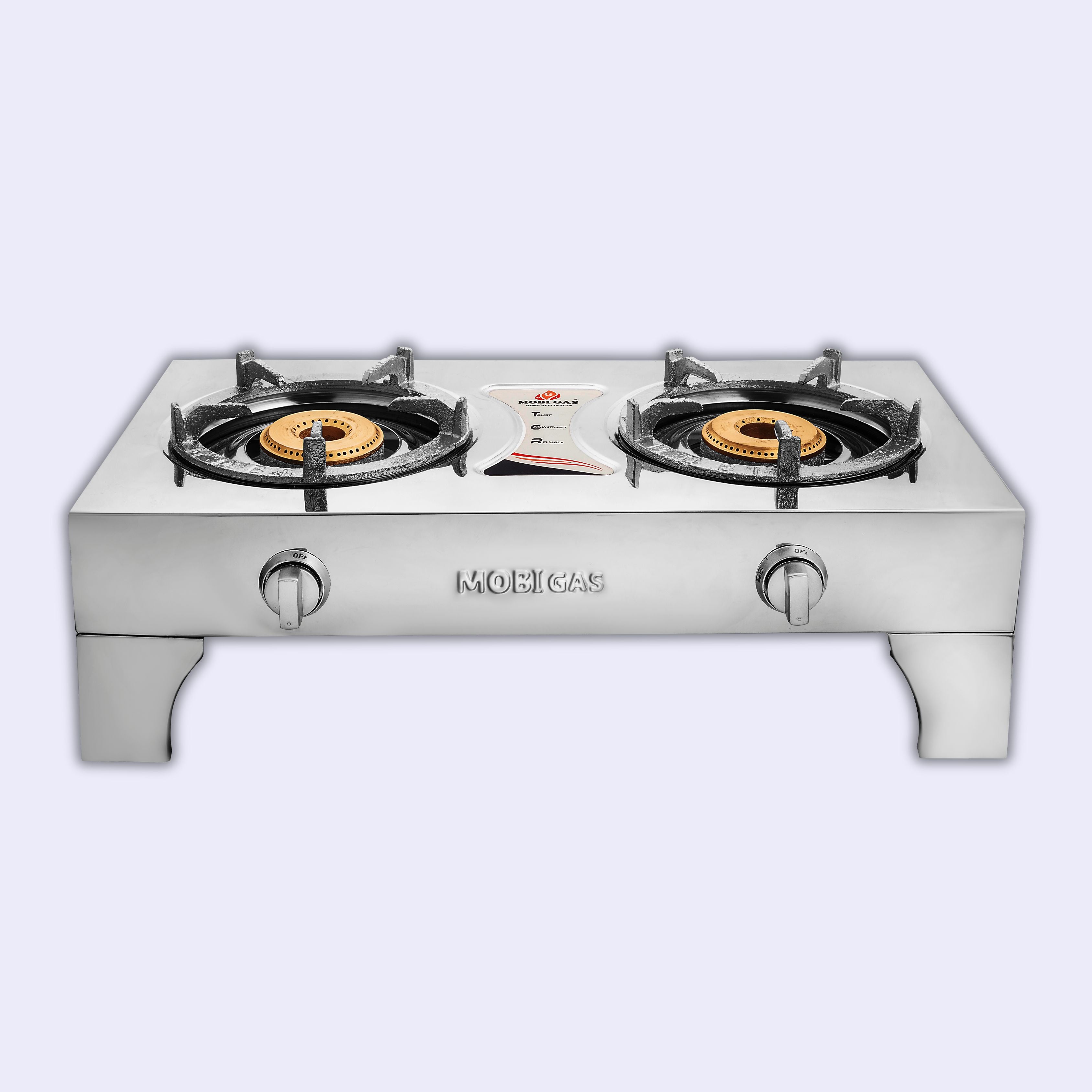MobiGas MM-415 2 Burner Gas Stove – Full Heavy Steel Body