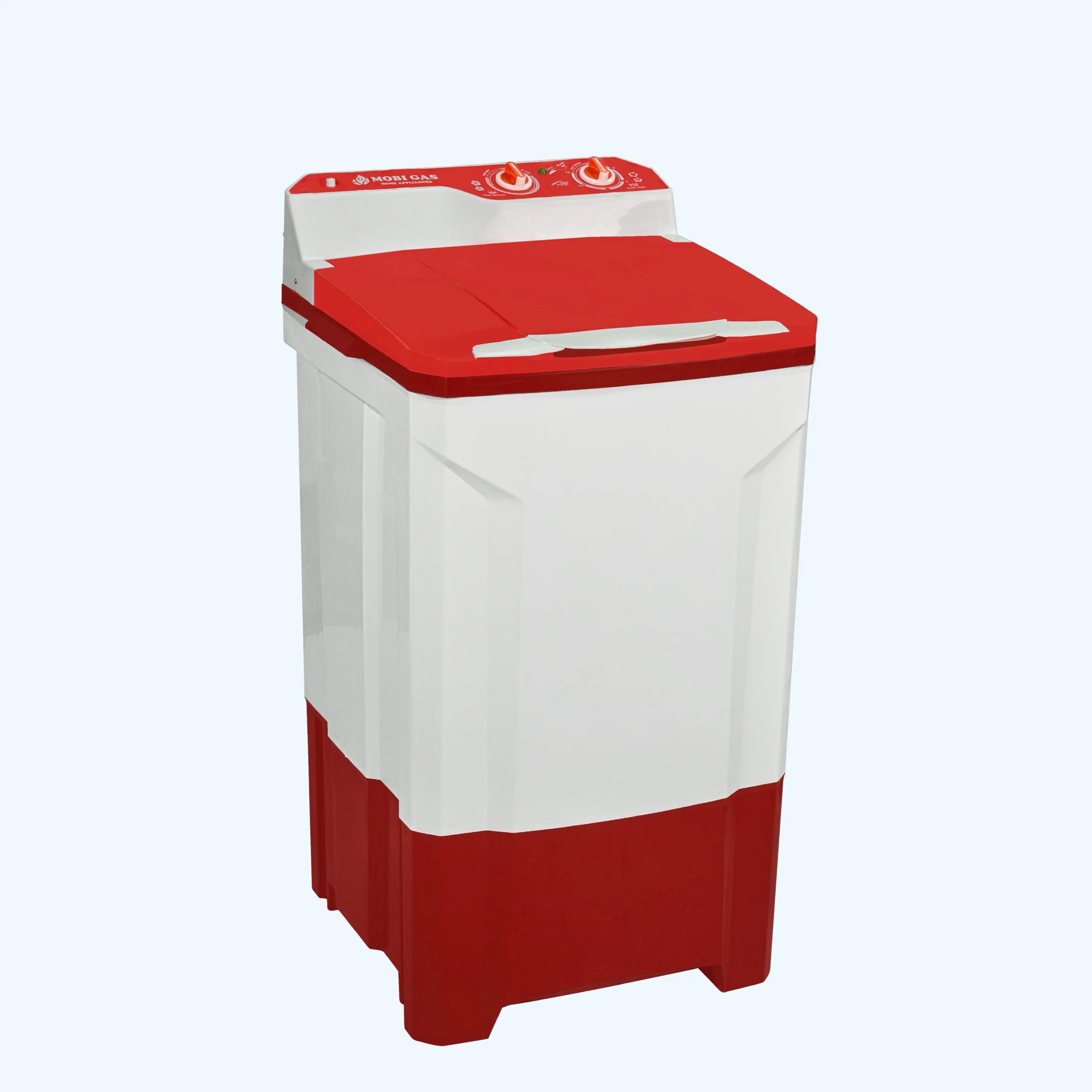Mobi Gas Washing Machine MWM-565 Red – 10 kg Top-Load, Dual-Side Rotary Spin, Copper Motor, Best Washing Machine in Pakistan 2026