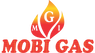 Mobi Gas logo with flame design on a white background